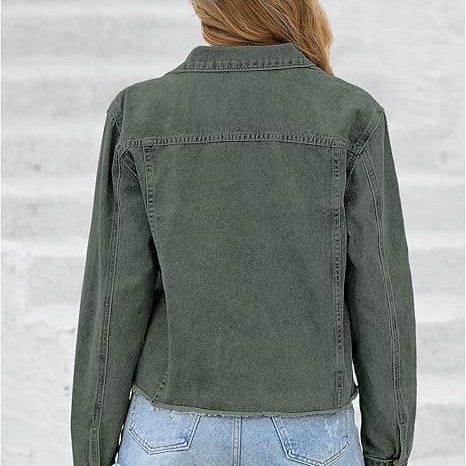 Denim Jacket for Women Distressed Jean Jackets Button Up Vintage Western Trucker Jacket
