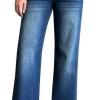 Women's Wide Leg Jeans Casual High Waisted Stretch Baggy Loose Denim Pants