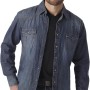 Men's Retro Two Pocket Long Sleeve Snap Shirt